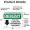 Signmission Pull The Alarm Cord For Immediate With Symbol, 5 in W x Rectangle, Vinyl Decal OS-2PACK-EM-D-35-L-10416 - alternate 6